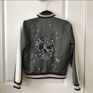 Aritzia Talula courtney floral bomber jacket
